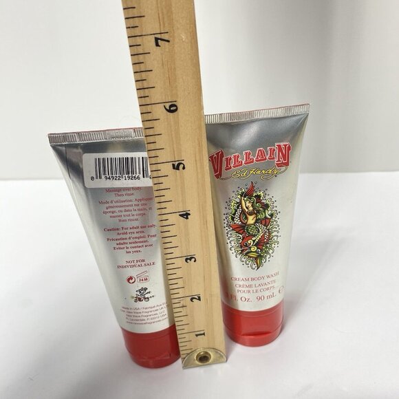 2pc Ed Hardy Villain Cream Body Wash Scented Shower Gel, 3 FL OZ Set of 2, New - Picture 9 of 9